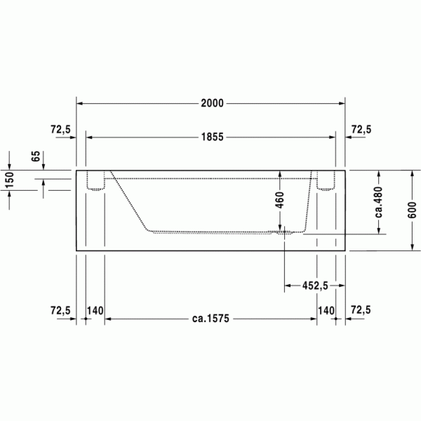Sundeck ванна прямоугольная 185,5 см 700125000000000 в интернет-магазине «Estet Room»