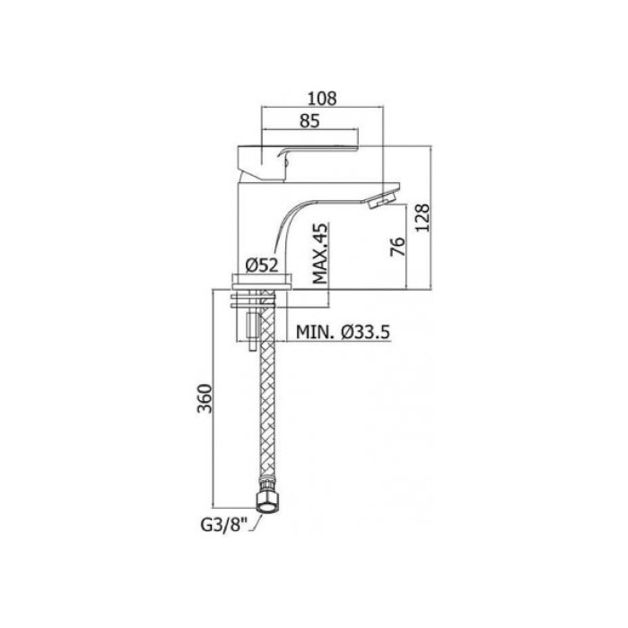 Смеситель для раковины Paffoni Blu BLU071CR
