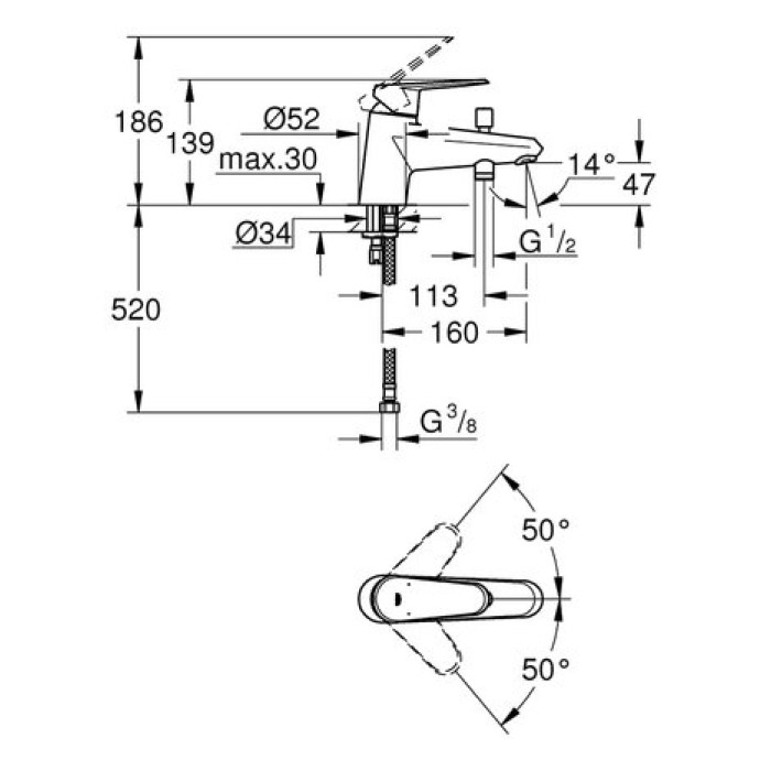 Смеситель для ванны Grohe Eurodisc cosmopolitan 33192002 Смеситель для ванны Grohe Eurodisc cosmopolitan 33192002