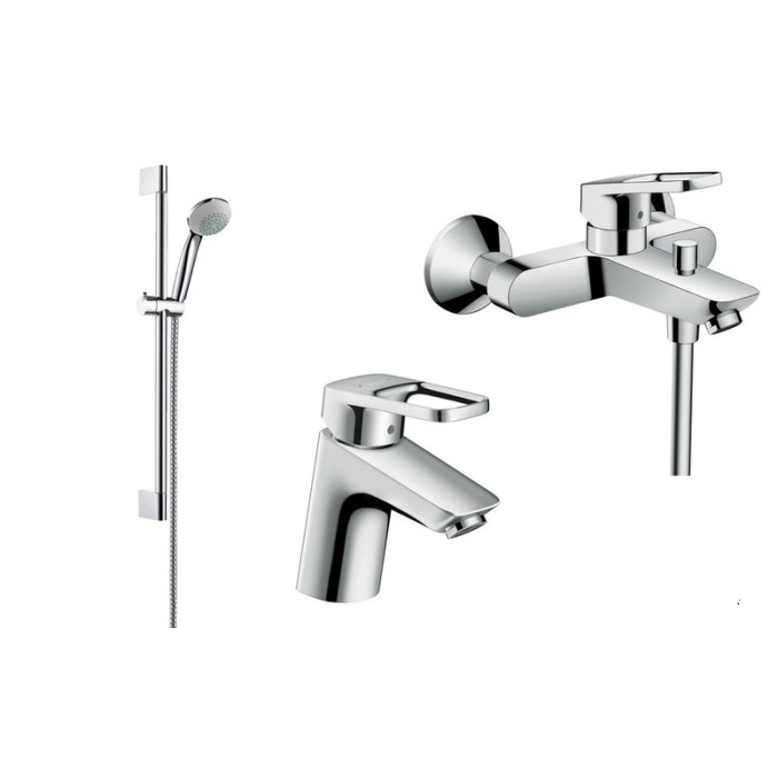 Набор смесителей для ванны Hansgrohe Logis Loop 1042017 (71150000+71244000+27728000)