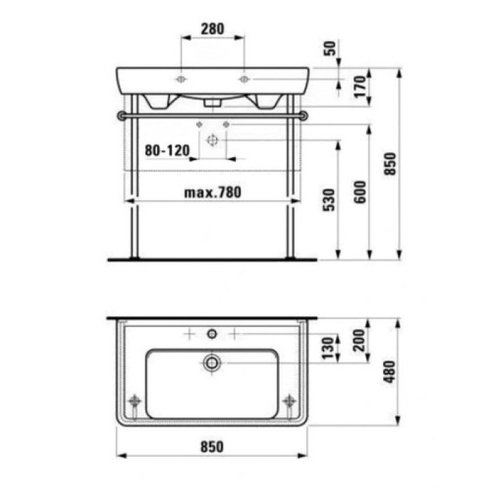 Раковина Laufen Pro H8139560001041