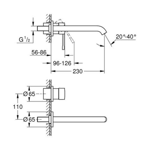 Смеситель для раковины Grohe Essence L-Size 19967DC1