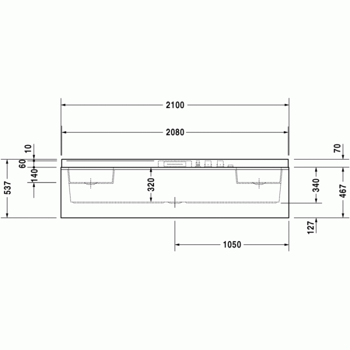 Nahho флоатинг-ванна прямоугольная 210 см 700285180001000 в интернет-магазине «Estet Room»
