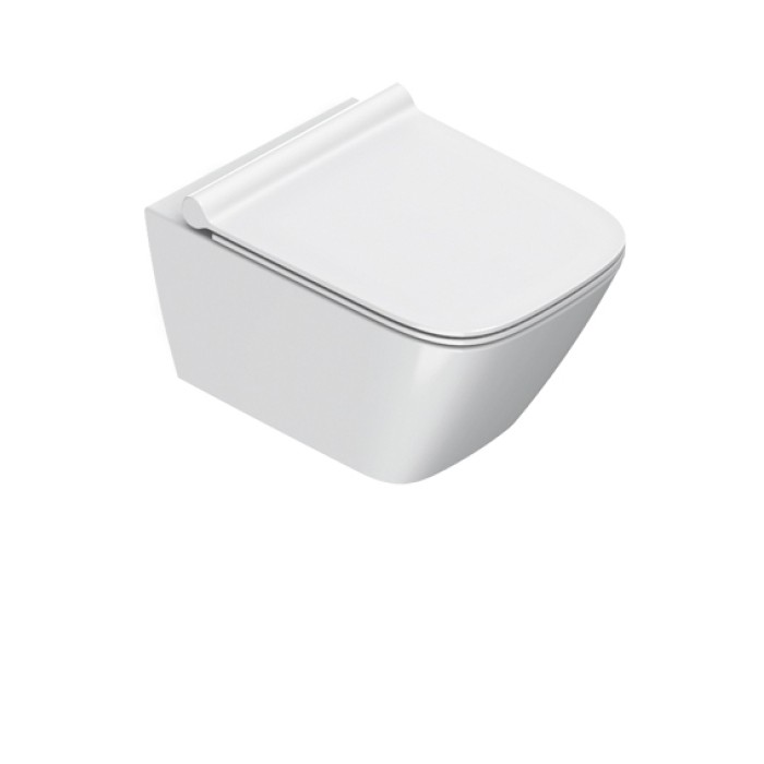 Подвесной безободковый унитаз Catalano Green NewFlush, bianco lucido