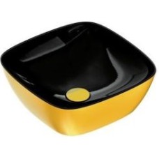Керамическая раковина 40 см Catalano Gold&Silver, gold/black