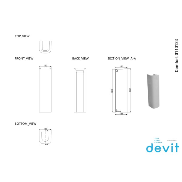 Пьедестал Devit Comfort New 0110123