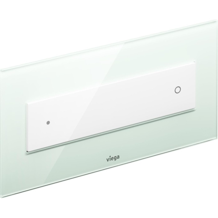 Клавиша смыва Viega Visign for Style 12 модель 8332.1, стекло прозр./зеленая мята, клавиша белая 690649
