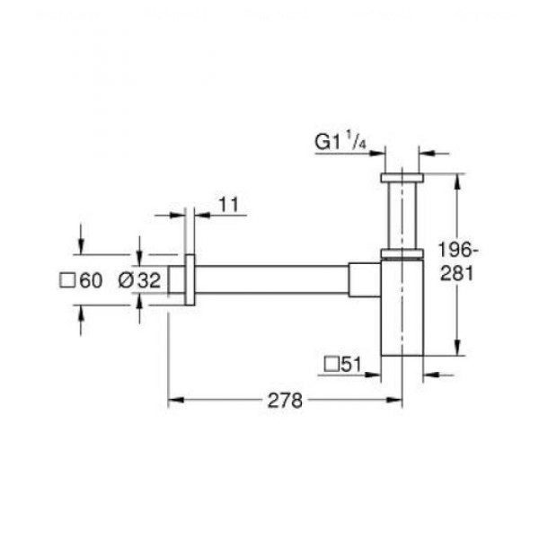 Grohe Сифон для раковины (40564000)