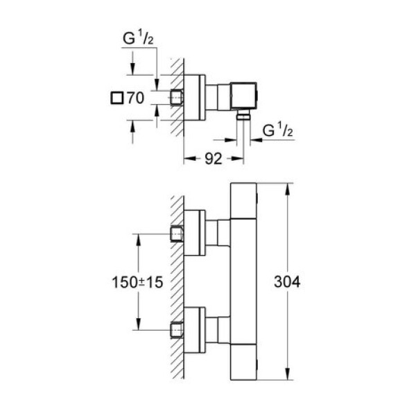 Смеситель Grohe Grohtherm Cube 34488000