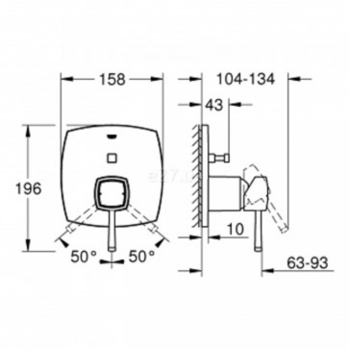 Grohe Grandera Смеситель однорычажный на 2 выхода (24068IG0)
