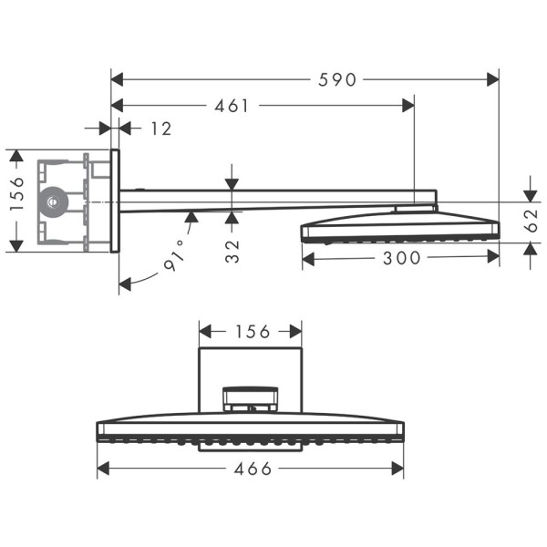 Верхний душ Hansgrohe Rainmaker Select 24005400