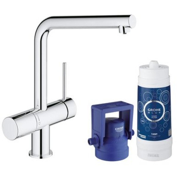 Смеситель со стартовым комплектом GROHE Blue Minta Pure 31345002