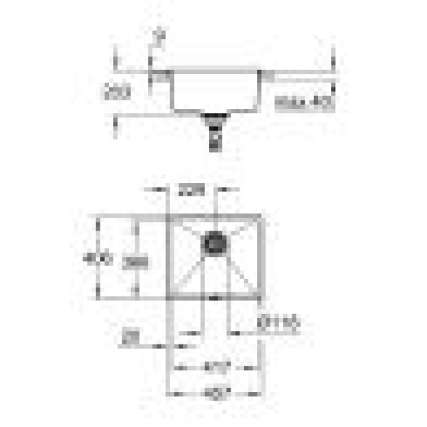 Мойдка для кухни Grohe 457x406 мм, Granite Grey (31653AT0)
