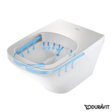 Плитка керамогранит Подвесной безободковый унитаз Duravit Rimless DuraStyle 2551090000 для пола