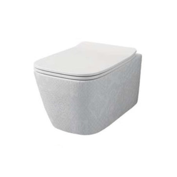 Подвесной унитаз укороченный Artceram A16 (ASV005 01;86) white glossy/cementina