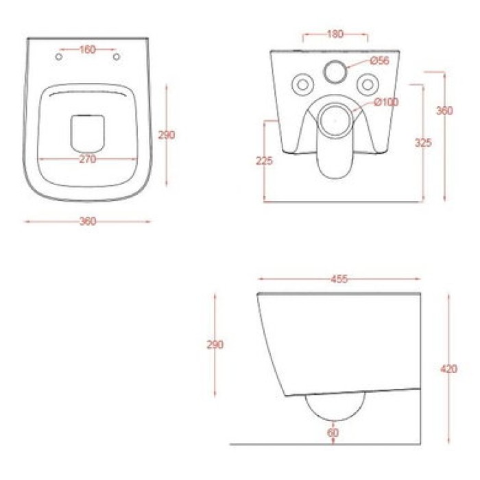 Подвесной унитаз укороченный Artceram A16 (ASV005 01;86) white glossy/cementina