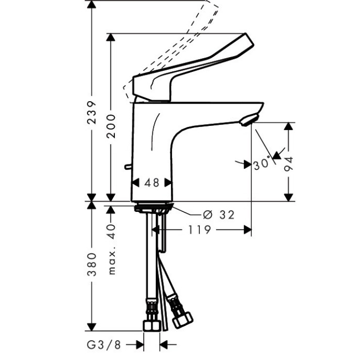 Смеситель для раковины Hansgrohe Focus 100 31911000