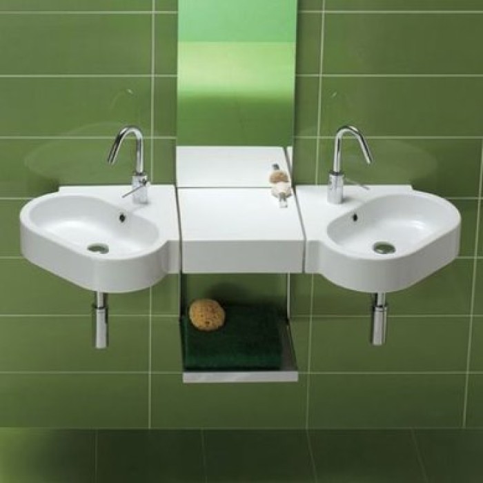 Керамическая раковина 47 см Hatria Area, белый (Y0WF01)