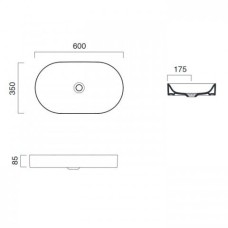 Керамическая раковина 60 см Catalano Horizon, bianco satinato