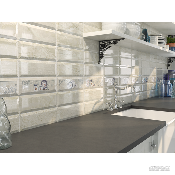 Плитка Monopole Ceramica Petra PRANZO GOLD C декор 8×300×100