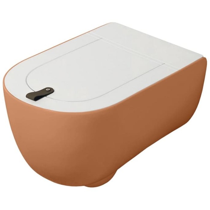 Подвесной унитаз безободковый Artceram The One (THV001 13;00) orange cameo