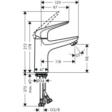 Смеситель для раковины Hansgrohe Novus 100 CoolStart 71032000