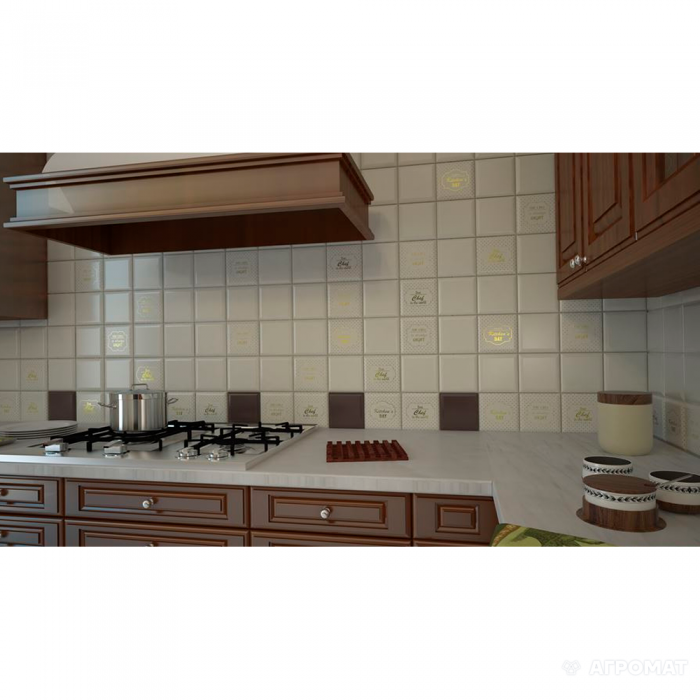 Плитка Monopole Ceramica Kitchen DECOR HAPPY декор 7×150×150