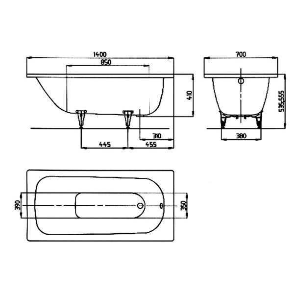 Kaldewei Saniform Plus 140x70 (111500010001)
