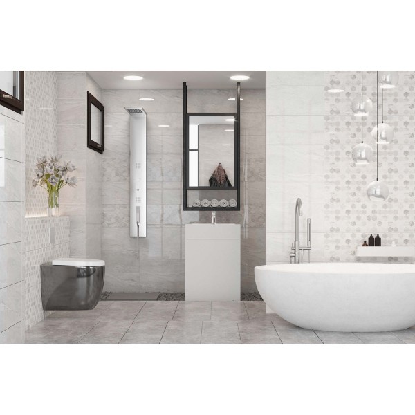 Плитка GOLDEN TILE MARMO MILANO Hexagon 8МG151 под мрамор