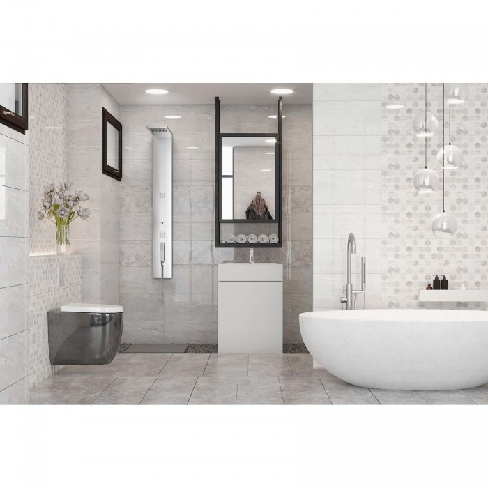 Плитка GOLDEN TILE MARMO MILANO Hexagon 8МG151 под мрамор