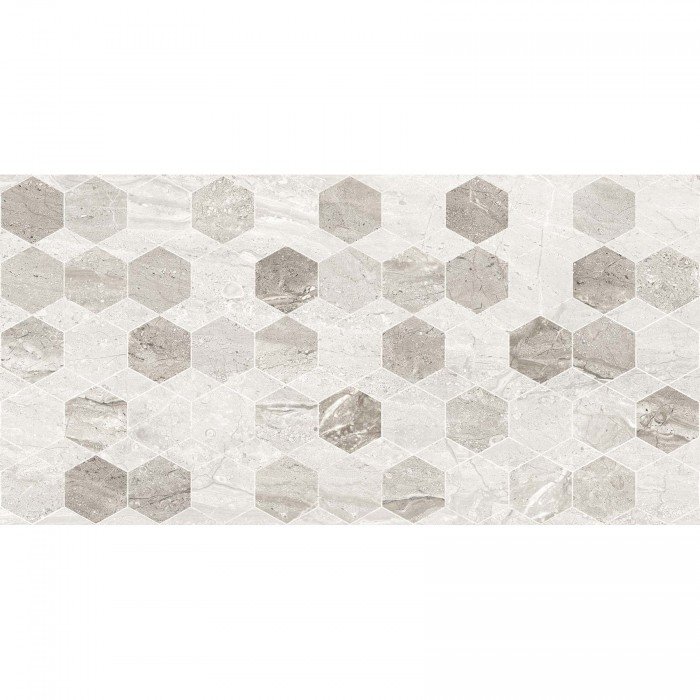 Плитка GOLDEN TILE MARMO MILANO Hexagon 8МG151 под мрамор
