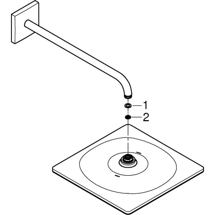 Плитка керамогранит Grohe Rainshower 310 Mono Cube Верхний душ 26564AL0 для пола