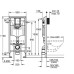 Инсталляция для унитаза GROHE Rapid SL 38750001 комплект 4 в 1 с креплением с клавишей и звукоизолирующей прокладкой