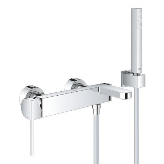 Grohe Plus Смеситель однорычажный для ванны с душевым гарнитуром (33547003)