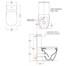 Унитаз-компакт Artceram File 2.0 (FLV003 16;00) blue sapphire