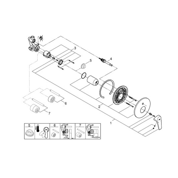 Grohe BauFlow Смеситель однорычажный для ванны (29113000)