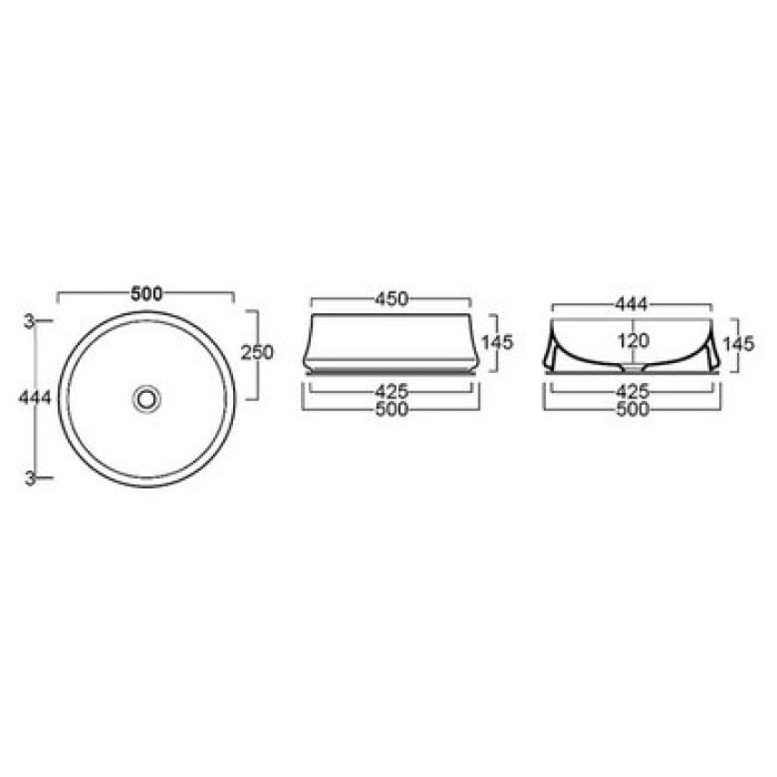 Керамическая раковина 50 см Simas Sharp, chocolate matt SH 01