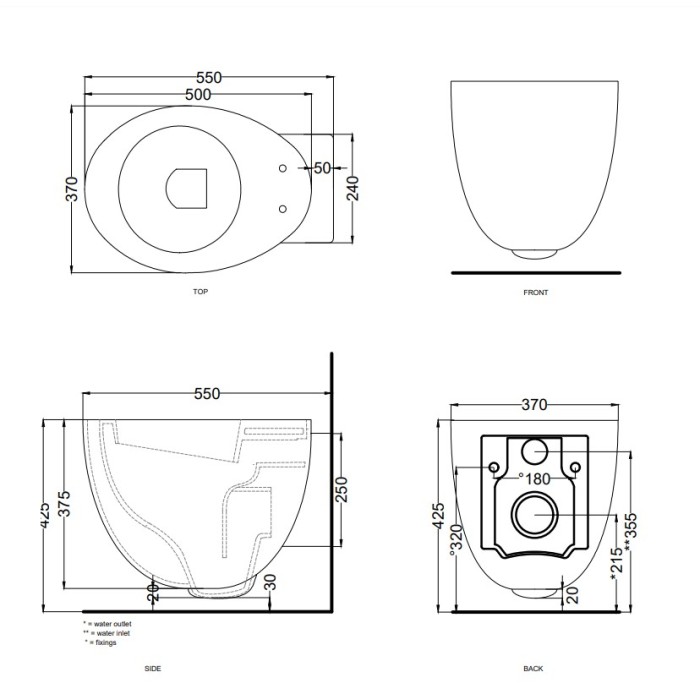 Унитаз подвесной Cielo Le Giare, white