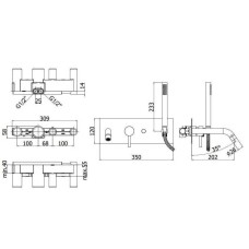 Смеситель для ванны Paffoni Light (LIG001NO)