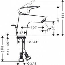 Смеситель для раковины Hansgrohe Logis 70 71070000