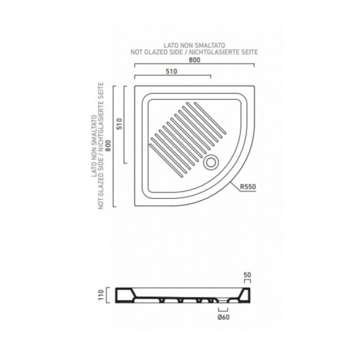Душевой поддон 80х80 Catalano Base