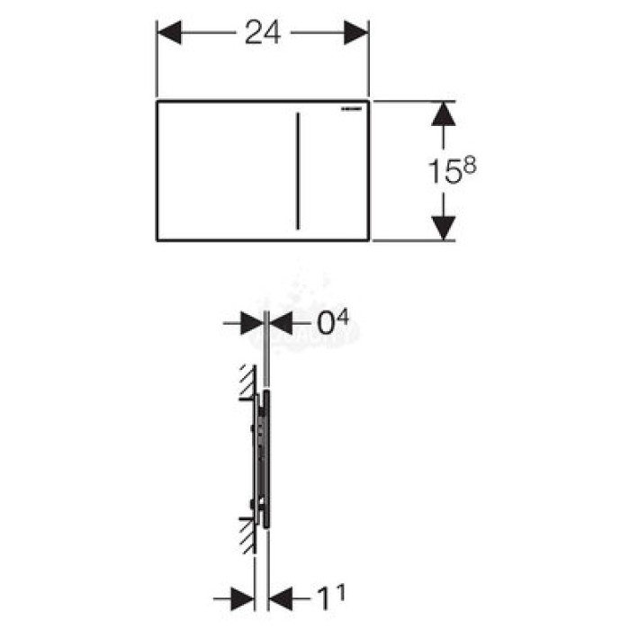 Клавиша смыва Geberit Sigma70, стекло черное 115.620.SJ.1