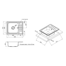 Кухонная мойка Imperial 6350 Micro Decor (IMP635008MICDEC)