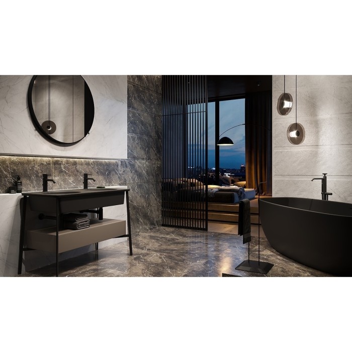 Плитка OPOCZNO PL+ BREAK THE LINE GREY STRUCTURE MICRO 12×1198×398