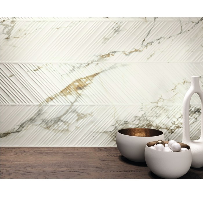 Плитка BALDOCER BELLAGIO SPINE BELLAGIO SATIN 11×1200×400 под мрамор