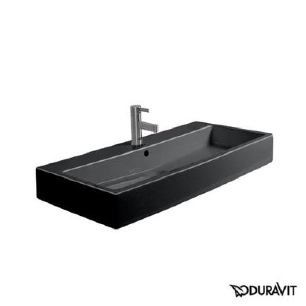 Плитка керамогранит Керамическая раковина 100 см Duravit Vero, черная 0454100800 для пола