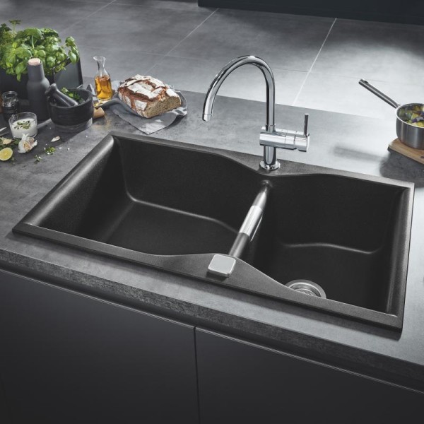 Мойдка для кухни Grohe 900х500 мм, Granite Black (31658AP0)