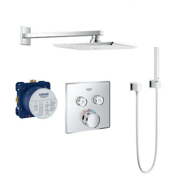 Плитка керамогранит Grohe Grohtherm SmartControl Rainshower Allure 230 душевая система 34506SC0 для пола
