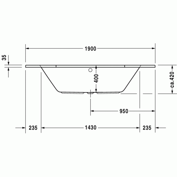 D-Code ванна шестиугольная 190 см 700138000000000 в интернет-магазине «Estet Room»
