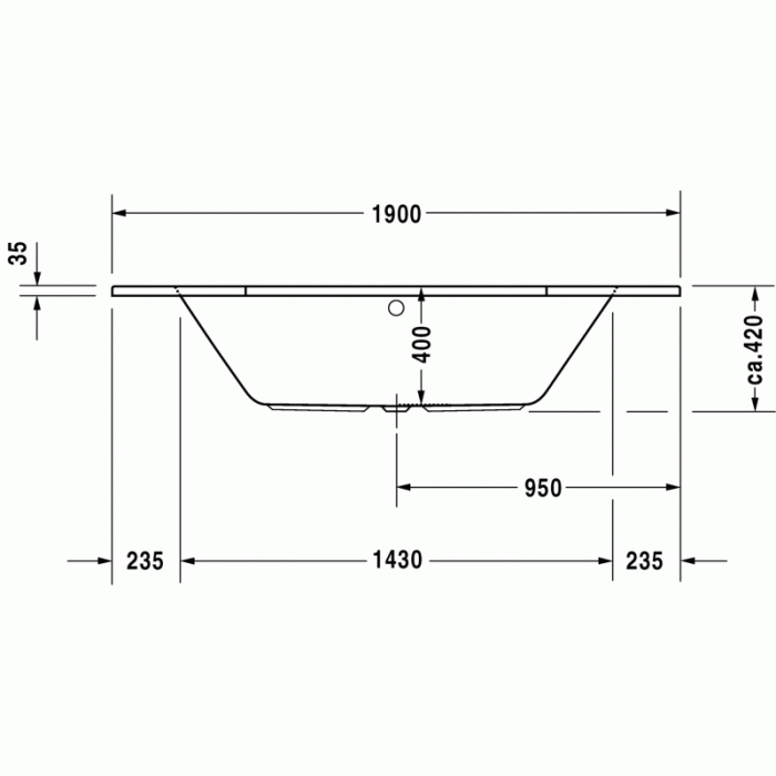 D-Code ванна шестиугольная 190 см 700138000000000 в интернет-магазине «Estet Room»